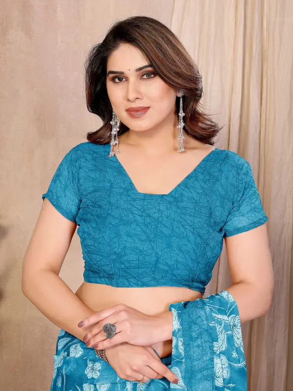 Printed_Daily_Wear_Chiffon_Saree_(Light_Blue)