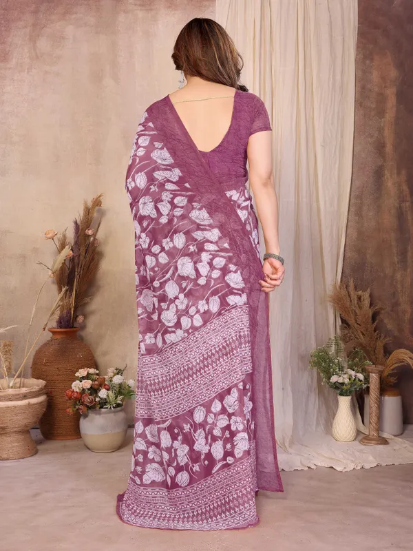 Printed_Daily_Wear_Chiffon_Saree_(Pink)
