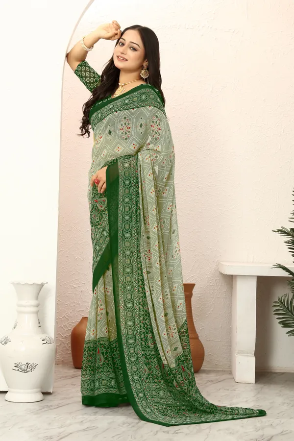 Digital_Print_Daily_Wear_Polyester_Saree_(Green)