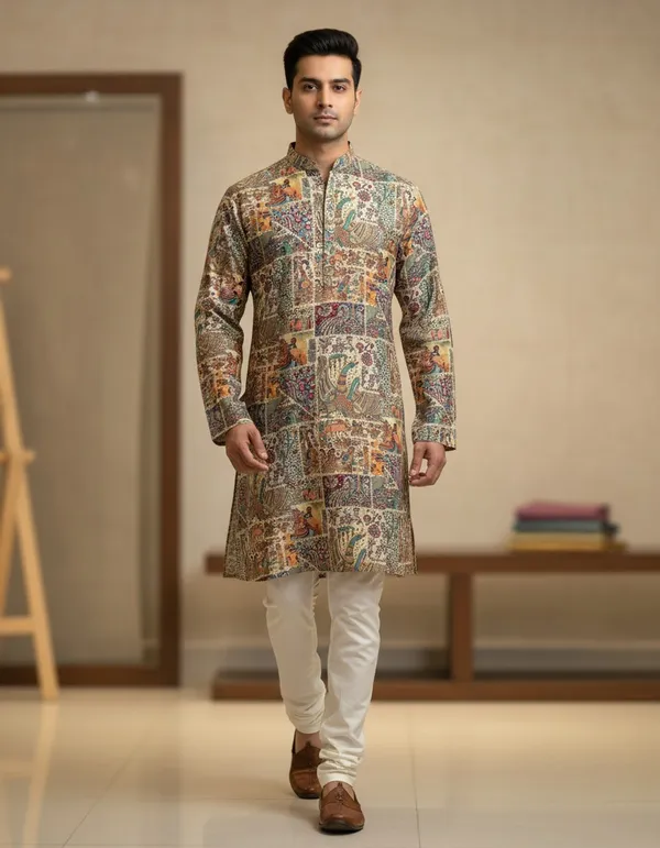 Multicolor_Printed_Relaxed_Fit_Long_Jacket_For_Men