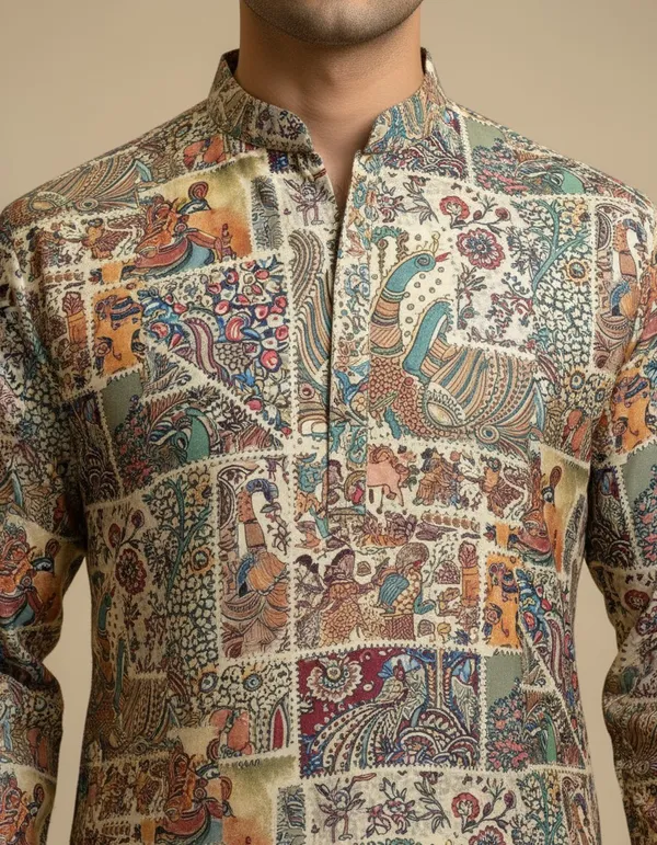 Multicolor_Printed_Relaxed_Fit_Long_Jacket_For_Men
