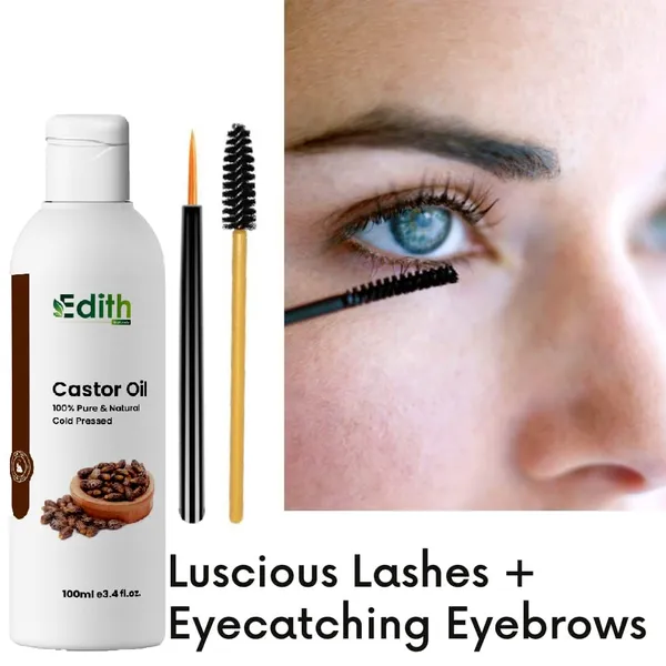 Edith_Natural_Cold_Pressed_Castor_Oil_100Ml__For_Hair_Skin_Care_Nails_Eyebrows_And_Eyelash_Care_Mascara_Tube_-_Pack_Of_2
