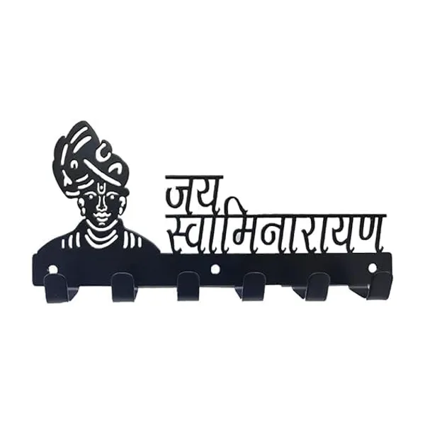 Edith_Stainless_Steel_Key_Holder_Home_Decor_Wall_Decor_6_Hooks_Pack_Of_1_Black_Color_Swaminarayan