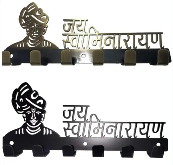 Edith_Stainless_Steel_Key_Holder_Home_Decor_Wall_Decor_6_Hooks_Pack_Of_1_Black_Color_Swaminarayan