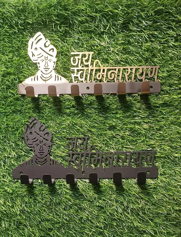 Edith_Stainless_Steel_Key_Holder_Home_Decor_Wall_Decor_6_Hooks_Pack_Of_1_Black_Color_Swaminarayan