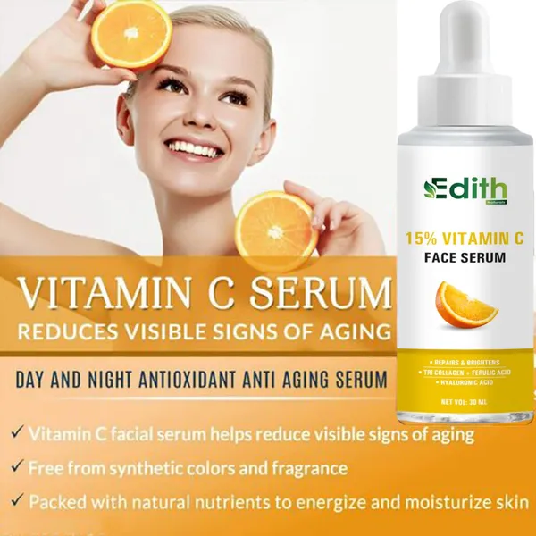 Edith_15_Vitamin_C_Face_Serum_With_Tri_Collagen_30ml_+Ayurvedic_Jadibuti_Natural_Hair_Oil_With_Amla_Brahmi_Rosemary_100ml_Combo_For_Glowing_Skin_&_Hair_Growth