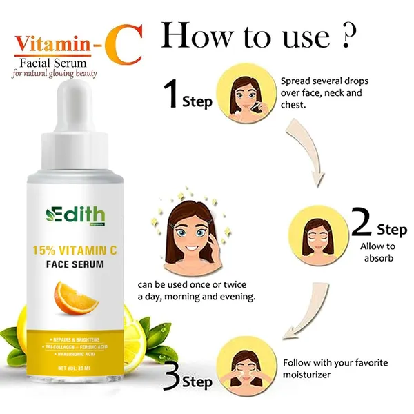 Edith_15_Vitamin_C_Face_Serum_With_Tri_Collagen_30ml_+Ayurvedic_Jadibuti_Natural_Hair_Oil_With_Amla_Brahmi_Rosemary_100ml_Combo_For_Glowing_Skin_&_Hair_Growth