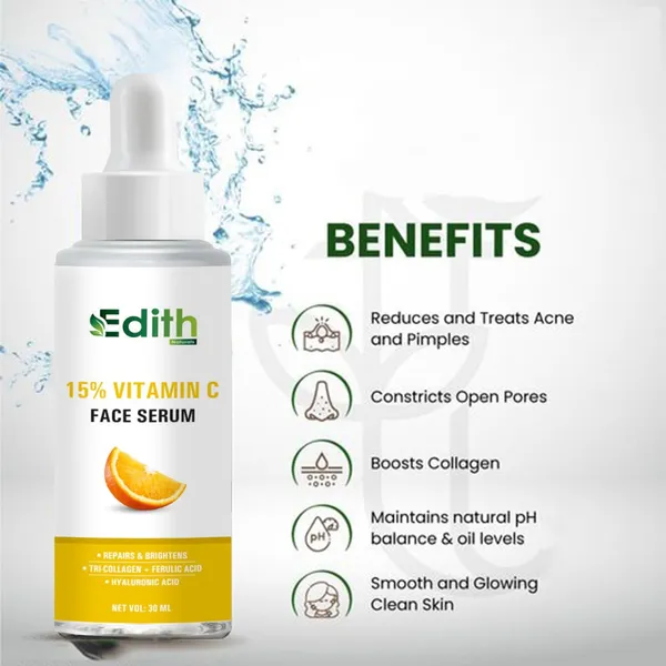Edith_15_Vitamin_C_Face_Serum_With_Tri_Collagen_30ml_+Ayurvedic_Jadibuti_Natural_Hair_Oil_With_Amla_Brahmi_Rosemary_100ml_Combo_For_Glowing_Skin_&_Hair_Growth