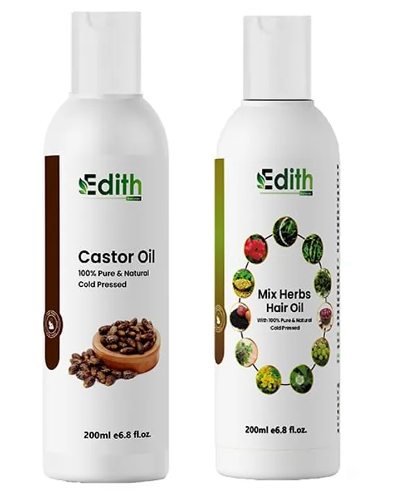 Edith_Natural_Hair_Care_Set_Cold_Pressed_Castor_Oil_And_Mix_Herbs_Hair_Oil_200ml_Each_Pack_Of_2
