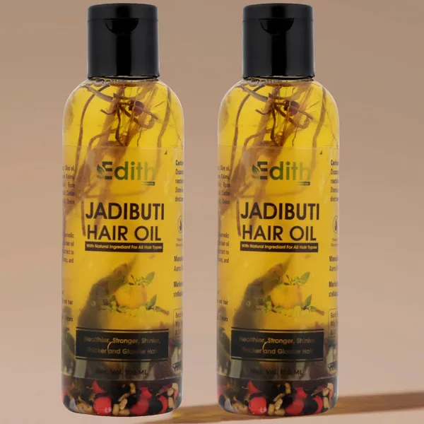 Edith_Jadibuti_Hair_Oil_Amla_Brahmi_Bhringraj_Vertiver_Root_Ayurvedic_Clinically_Proven_18_Oil_Blend_Reduces_Hair_Fall_Breakage_Strengthens_Roots_For_All_Hair_Types_100_Ml_Pack_Of_2