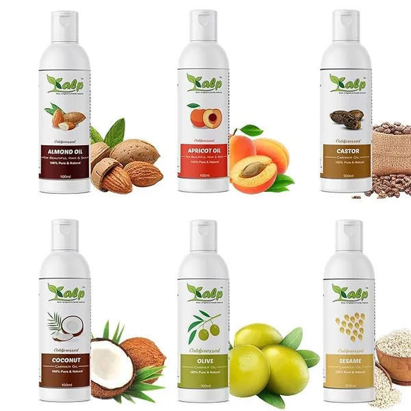 Pack_Of_6_Carrier_Oils_100ml_Each_Castor_Oil_Almond_Oil_Sesame_Oil_Apricot_Oil_Coconut_Oil_Olive_Oil_600ml