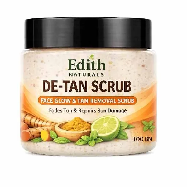 Edith_Naturals_De_Tan_Scrub_Face_Glow_Tan_Removal_Fades_Tan_Repairs_Sun_Damage_100_Gm_-_Pack_Of_2