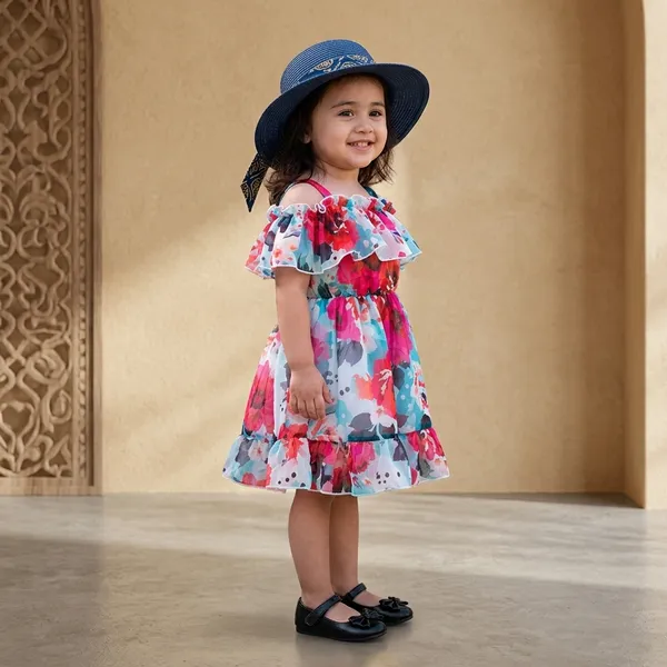 Multi_Georgette_Kids_Dress_For_Girls