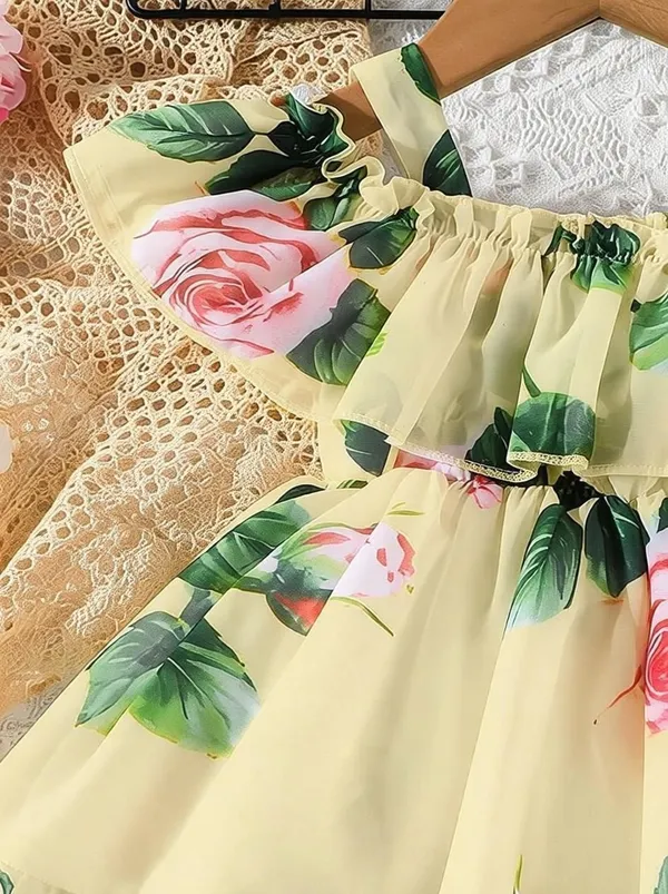 Yellow_Georgette_Kids_Dress_For_Girls