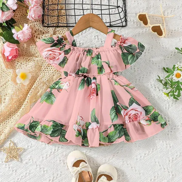 Pink_Georgette_Kids_Dress_For_Girls