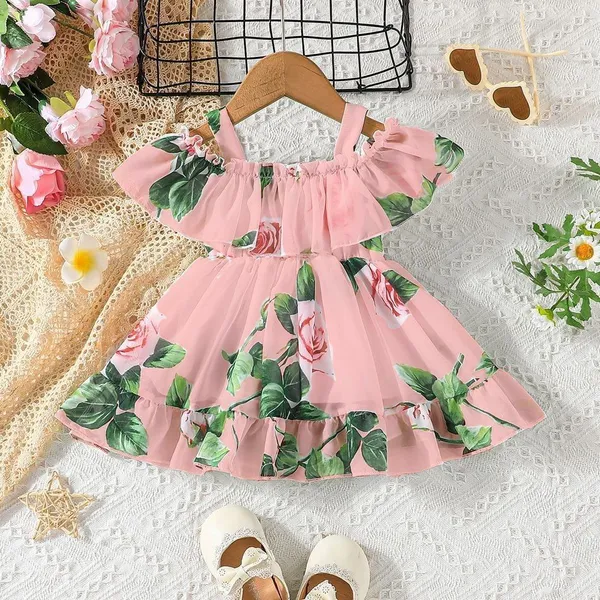 Pink_Georgette_Kids_Dress_For_Girls