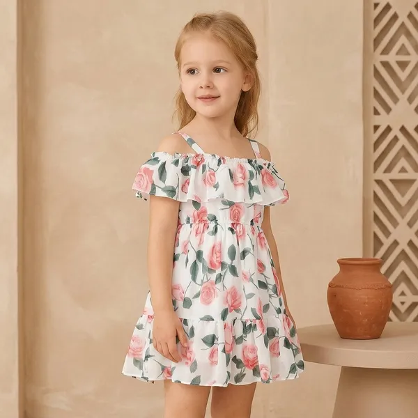 White_Georgette_Kids_Dress_For_Girls