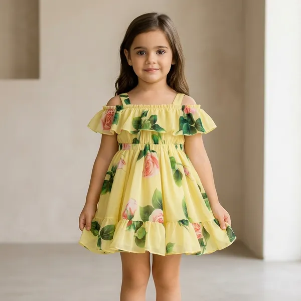 Yellow_Georgette_Kids_Dress_For_Girls