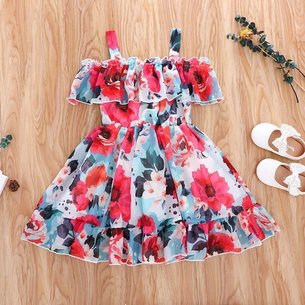 Multi_Georgette_Kids_Dress_For_Girls