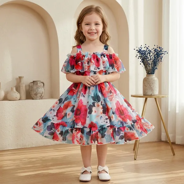 Multi_Georgette_Kids_Dress_For_Girls