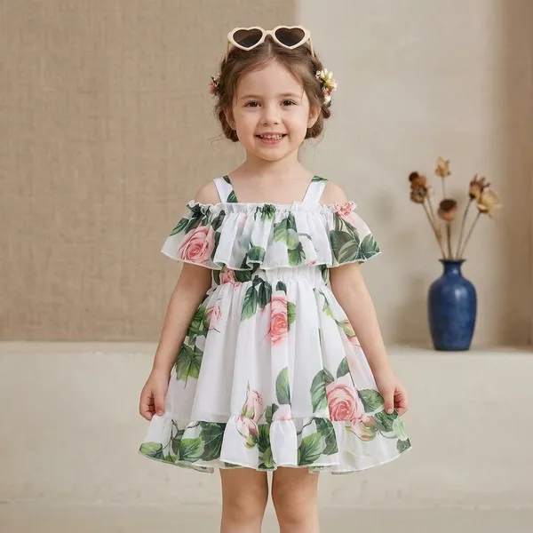 White_Georgette_Kids_Dress_For_Girls