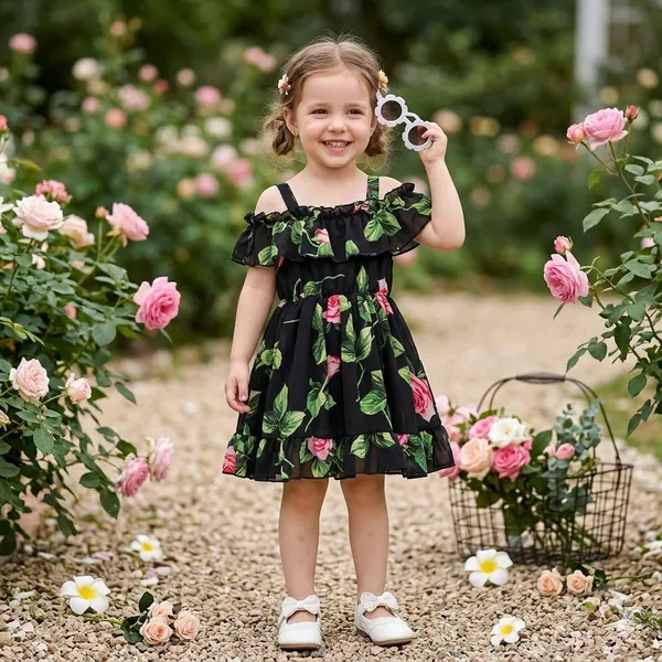 Black_Georgette_Kids_Dress_For_Girls