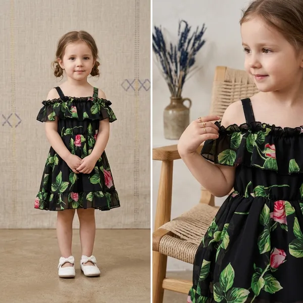 Black_Georgette_Kids_Dress_For_Girls