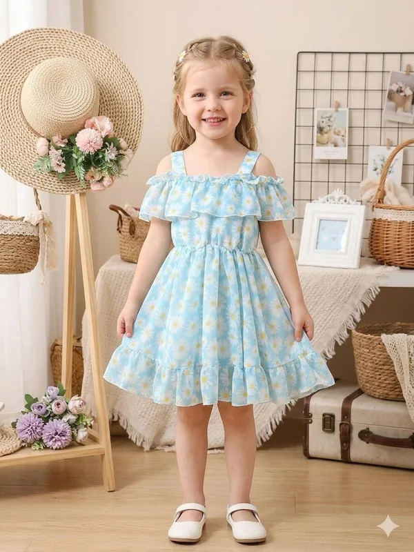 Blue_Georgette_Kids_Dress_For_Girls