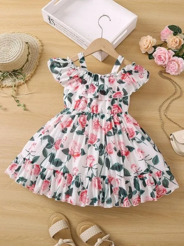 White_Georgette_Kids_Dress_For_Girls