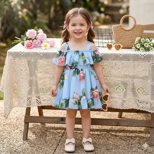 Blue_Georgette_Kids_Dress_For_Girls