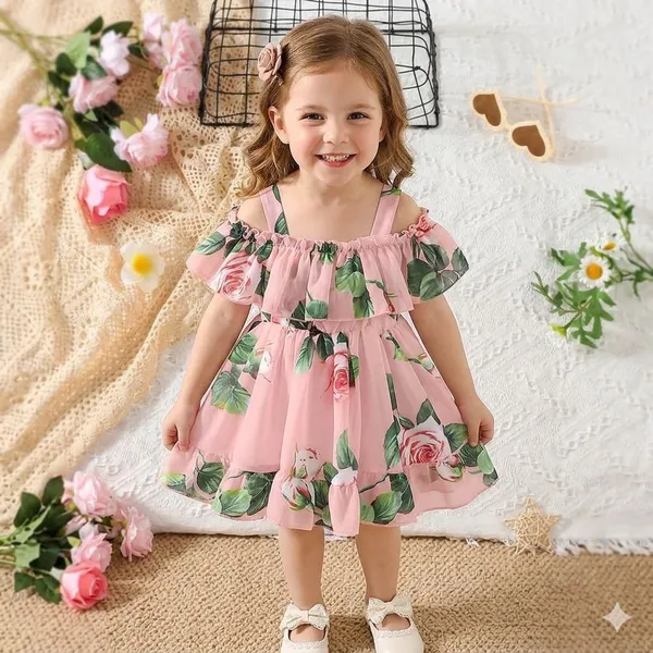 Flagged:_Colour_'Pitch'_Is_Ambiguous_-_Human_Review_Needed_|_Georgette_Kids_Dress_For_Girls