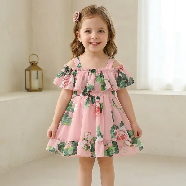 Flagged:_Colour_'Pitch'_Is_Ambiguous_-_Human_Review_Needed_|_Georgette_Kids_Dress_For_Girls