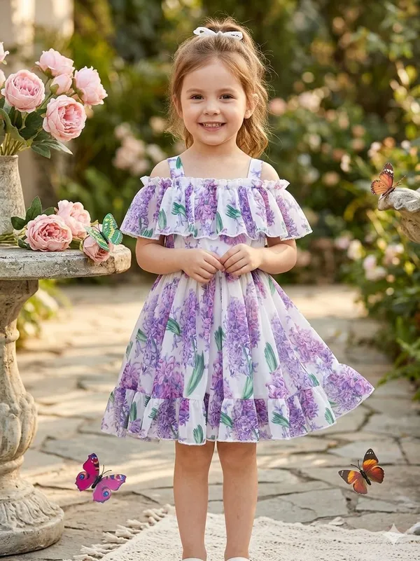 Lavender_Georgette_Kids_Dress_For_Girls