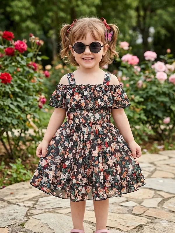 Black_Georgette_Kids_Dress_For_Girls