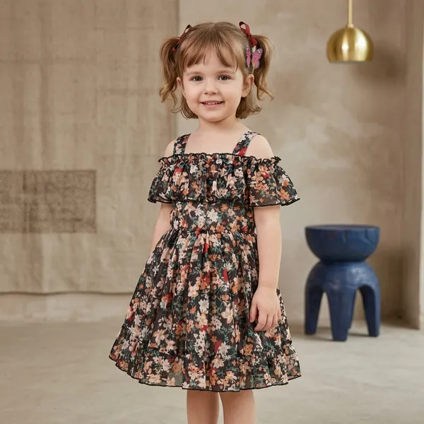 Black_Georgette_Kids_Dress_For_Girls