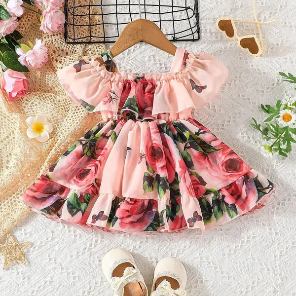 Flagged:_Colour_'Pitch'_Is_Ambiguous_-_Human_Review_Needed_|_Georgette_Kids_Dress_For_Girls
