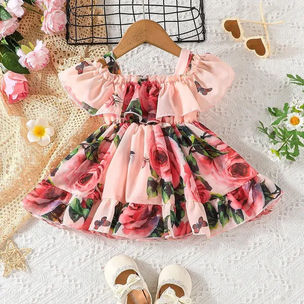 Flagged:_Colour_'Pitch'_Is_Ambiguous_-_Human_Review_Needed_|_Georgette_Kids_Dress_For_Girls