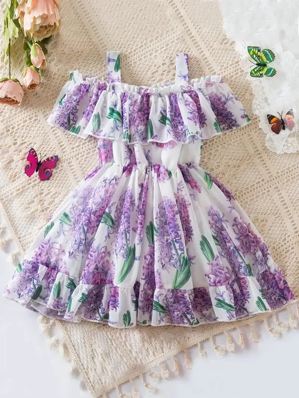 Lavender_Georgette_Kids_Dress_For_Girls