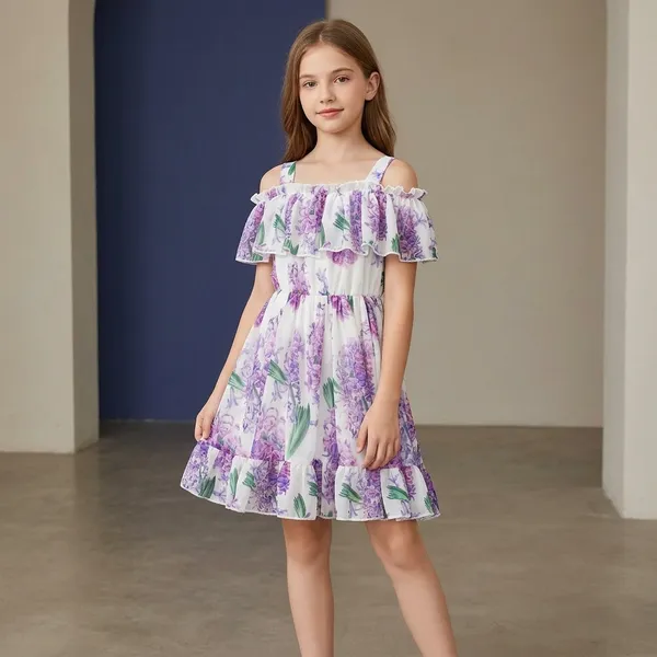 Lavender_Georgette_Kids_Dress_For_Girls