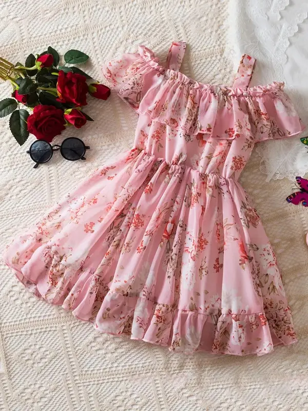 Pink_Georgette_Kids_Dress_For_Girls