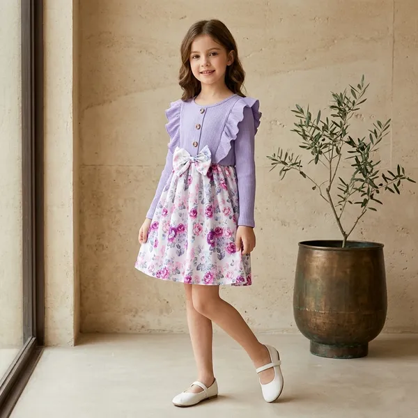 Lavender_Georgette_Kids_Dress_For_Girls
