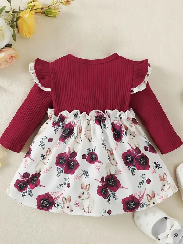 Maroon_Georgette_Kids_Dress_For_Girls