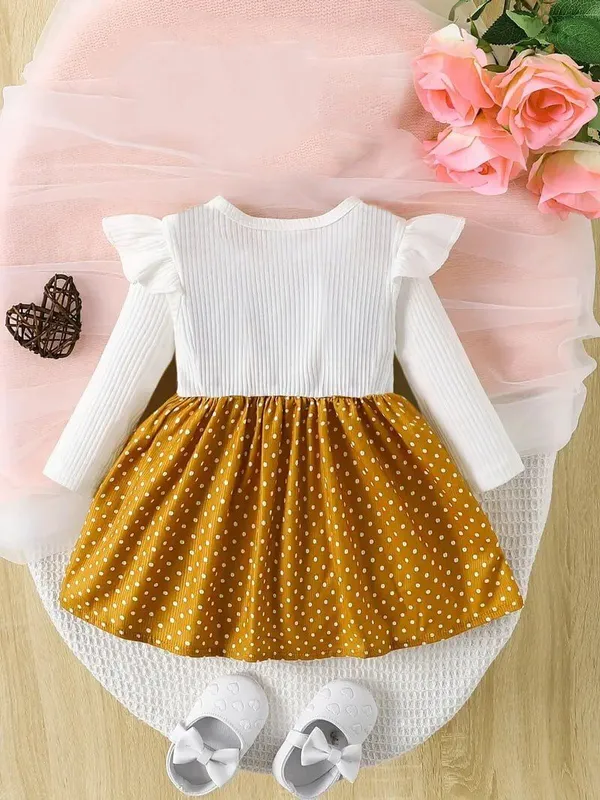 Flagged:_Colour_'Mustud'_Is_Ambiguous_(Possibly_Mustard)_-_Human_Review_Needed_|_Georgette_Kids_Dress_For_Girls