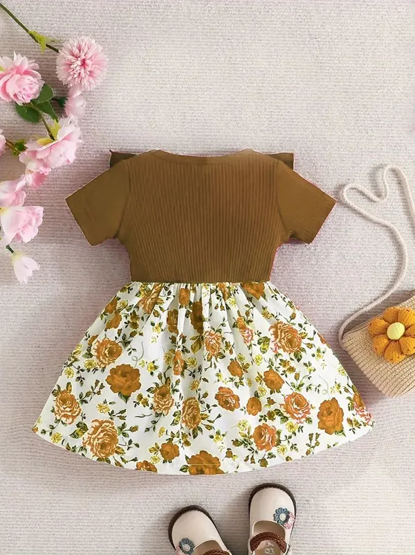 Brown_Georgette_Kids_Dress_For_Girls