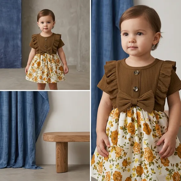 Brown_Georgette_Kids_Dress_For_Girls