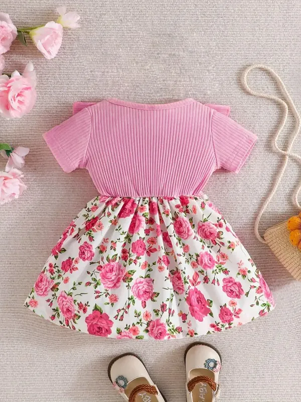 Pink_Georgette_Kids_Dress_For_Girls