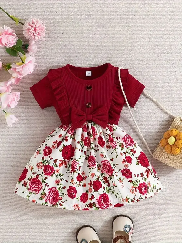 Maroon_Georgette_Kids_Dress_For_Girls