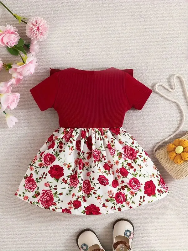 Maroon_Georgette_Kids_Dress_For_Girls