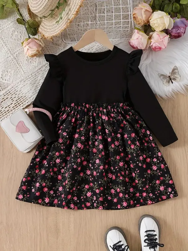 Black_Georgette_Kids_Dress_For_Girls