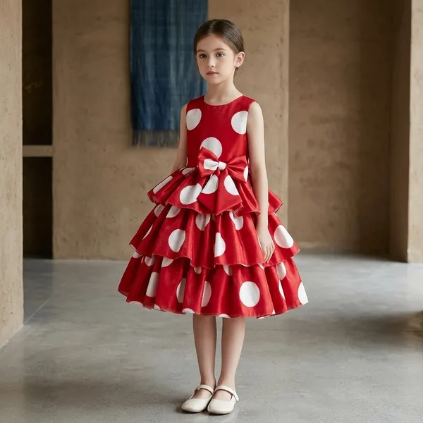 Red_Georgette_Kids_Dress_For_Girls